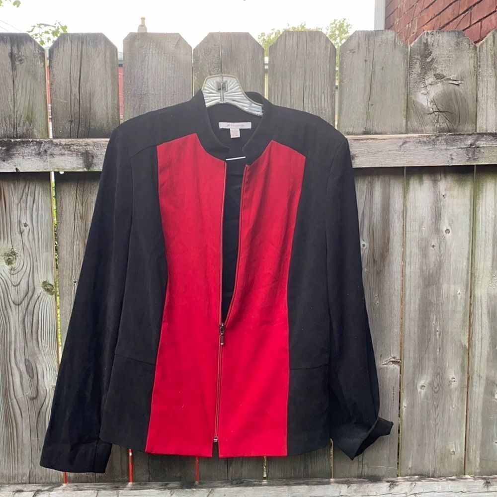 JM Collection faux suede blazer sz. 14